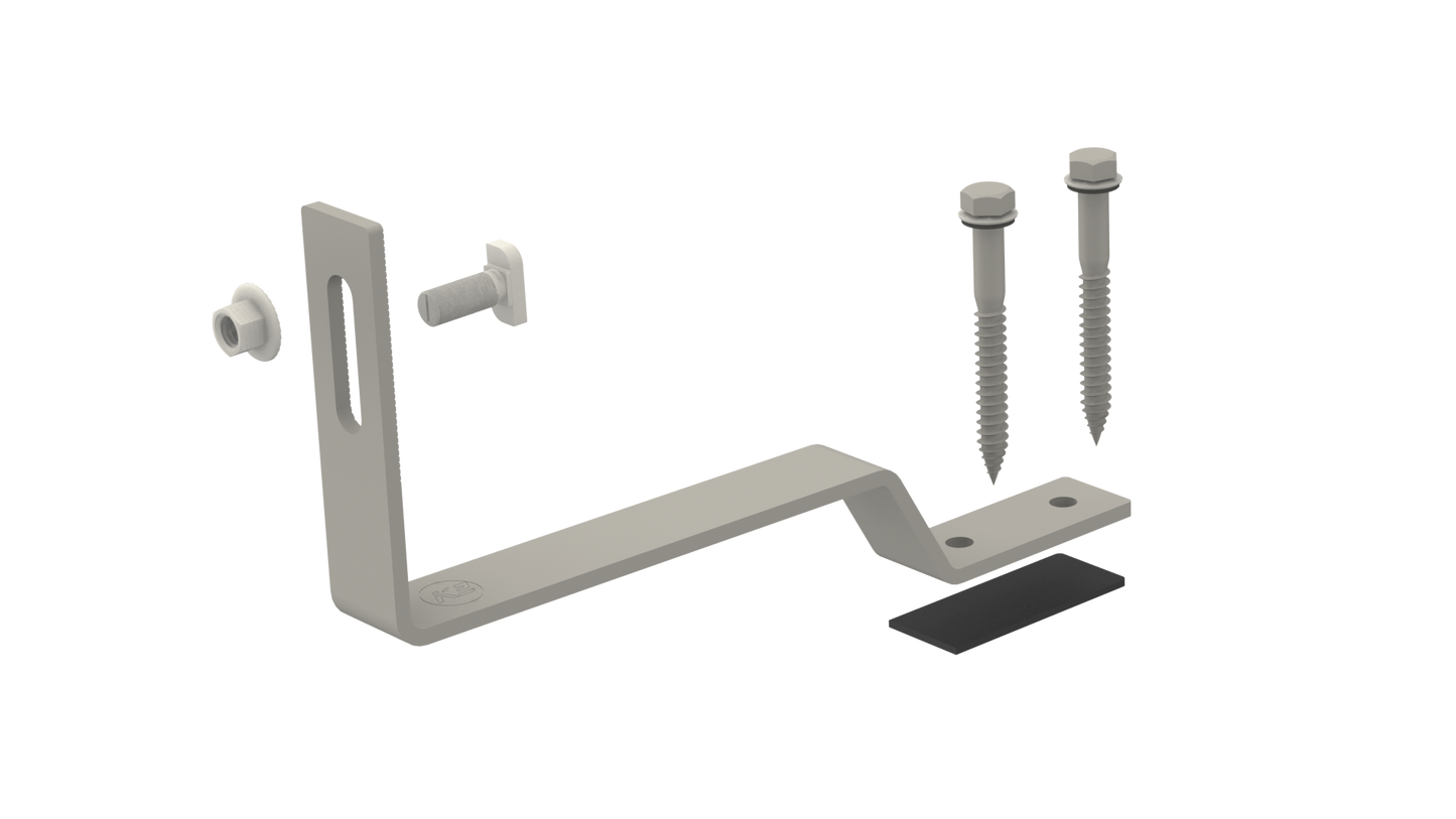 K2 Systems EverFlash 4000141-B Flat Tile Hook with Butyl Seal