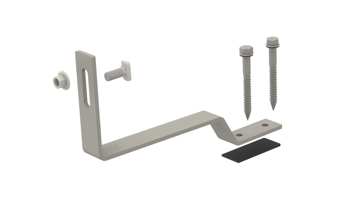 K2 Systems EverFlash 4000141-B Flat Tile Hook with Butyl Seal
