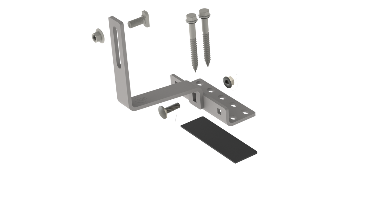 K2 Systems 4000142-B Universal Tile Hook 5.5 IN Base Kit with Butyl Seal
