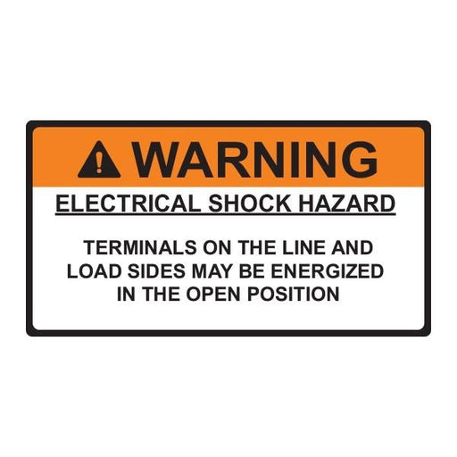 Hellermann 596-00878 Electric Shock Hazard Warning Label