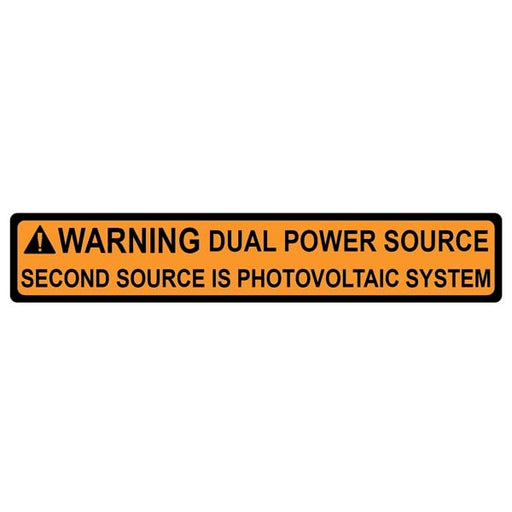Hellermann 596-00495 Dual Power Source Warning Label