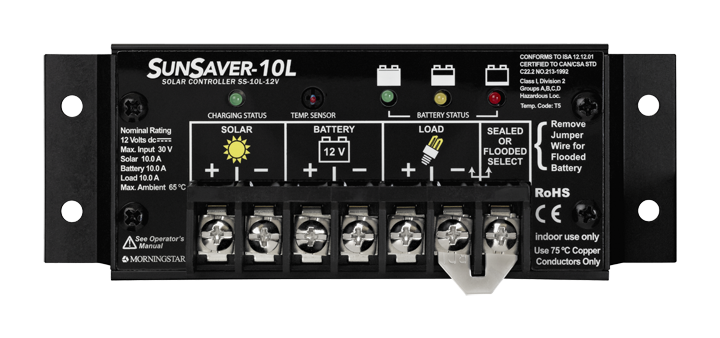 Morningstar SunSaver SS-10L-12V 10A 12Vdc PWM Charge Controller