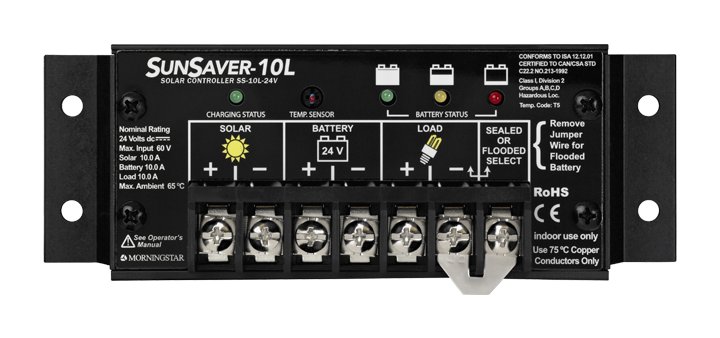 Morningstar SunSaver SS-10L-24V 10A 24Vdc PWM Charge Controller