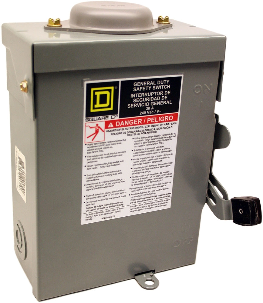 Square D DU221RB 30A 2-Pole Disconnect