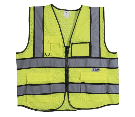 F4P F4P VEST-XL High-Visibility Zipper Vest Extra Large