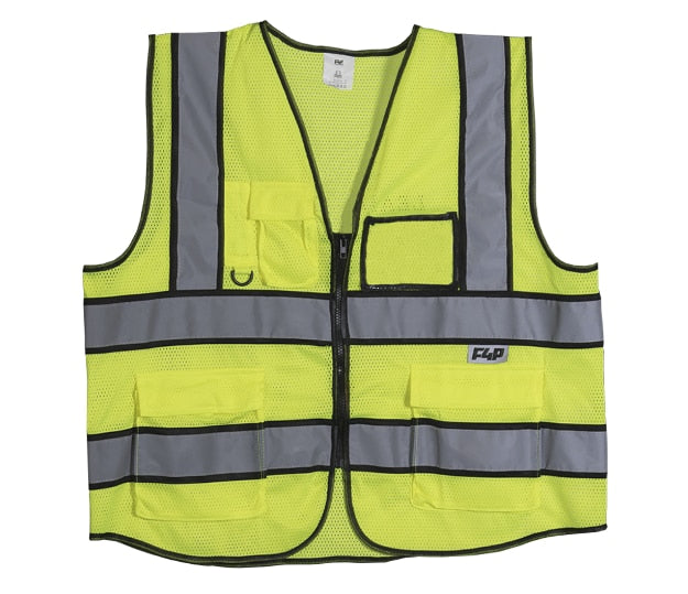 F4P F4P VEST-XL High-Visibility Zipper Vest Extra Large