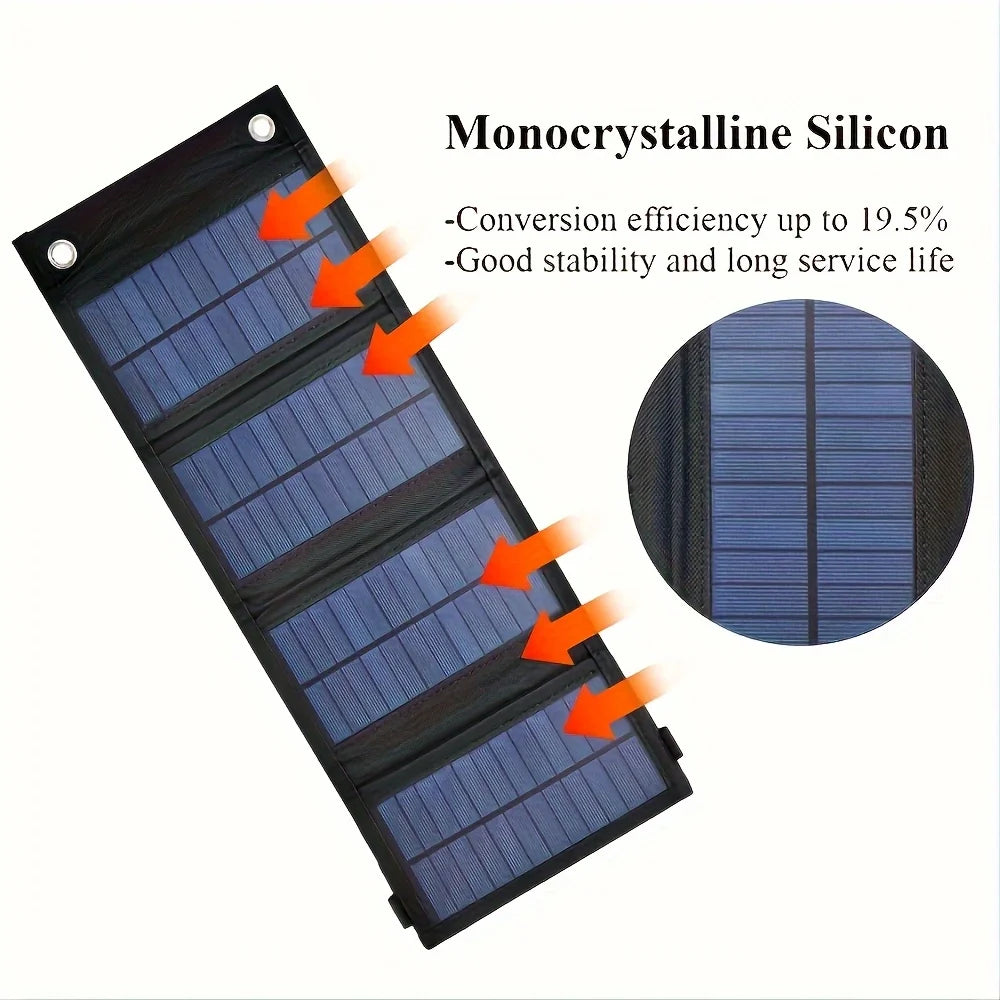 1pc USB Foldable Solar Panel Portable Flexible Small Waterproof 5V Folding Solar Panels Cells For Mobile Phone Battery Charger