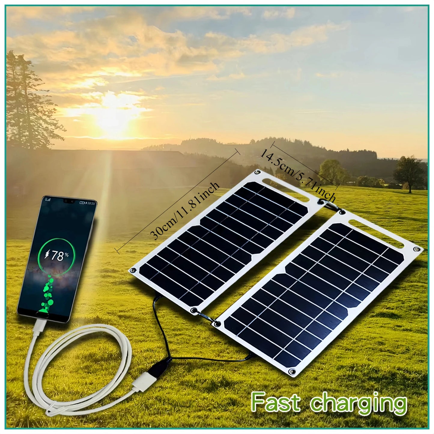 USB 5V Solar Panel System with Camping Charging for Power Banks and Mobile Phones for Phone Car Mp3 PAD Charger Outdoor Batter
