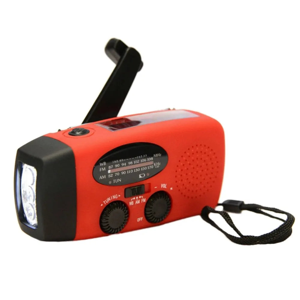 AM/FM/NOAA Emergency Weather Radio Hand Crank Solar Weather Radio Portable Power Bank with Solar Charging Battery