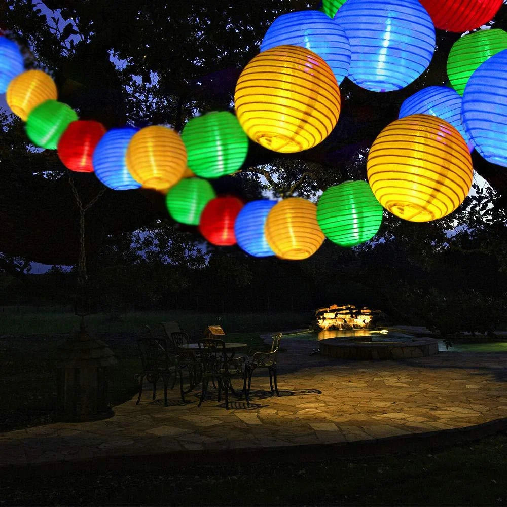 10/20/30 LED Solar Lantern String Light Outdoor Waterproof Christmas Garland Fairy Lights Patio Garden Party Wedding Decoration