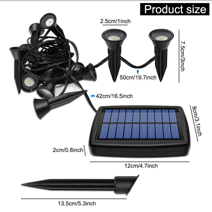 Solar In-Ground Lights 10in1 Solar Garden Light Outdoor Waterproof Landscape Lighting for Yard Walkway Patio Driveway Decoration