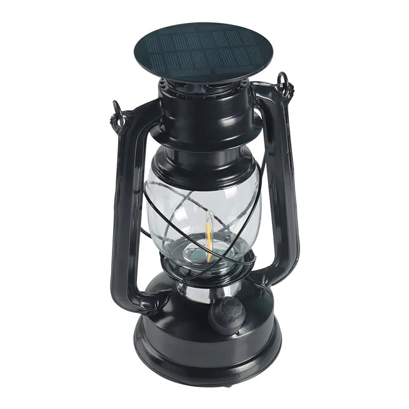 Solar Camping Lights Rechargeable Tungsten Bulb Portable Lantern With Hook Lighting Control Outdoor Waterproof Tent Lamp