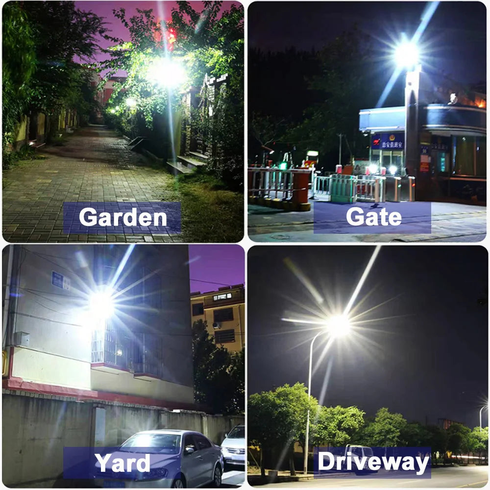 10000 Watts Solar Street Lights Outdoor 30000mAH 1000000 Lumens Motion Sensor Solar Lamp Waterproof Security Lighting for Garden