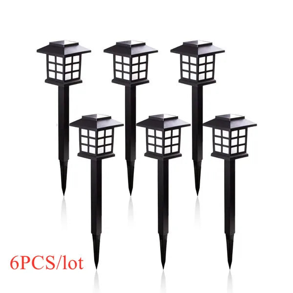 2/6/8pcs Led Solar Pathway Lights Waterproof Outdoor Solar Lamp for Garden/Landscape/Yard/Patio/Driveway/Walkway Lighting