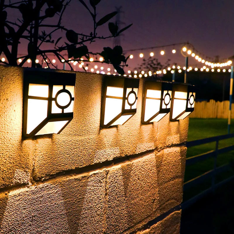Outdoor Solar Garden Decoration Light IP65 Waterproof Solar Wall Lamp Deck Light Fence Light Stair Lights With Bright Warm Light