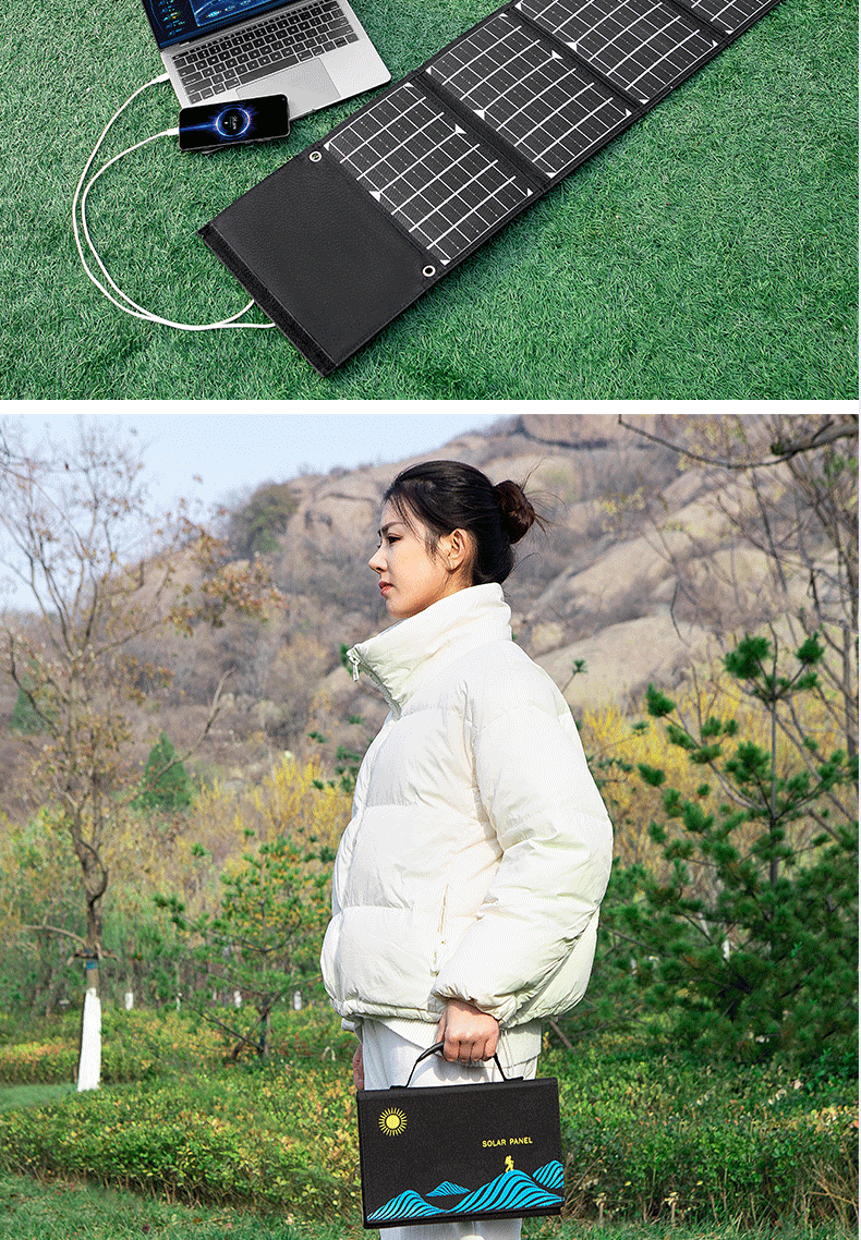 18V Portable Mobile Phone Outdoor Foldable Movable Power Supply