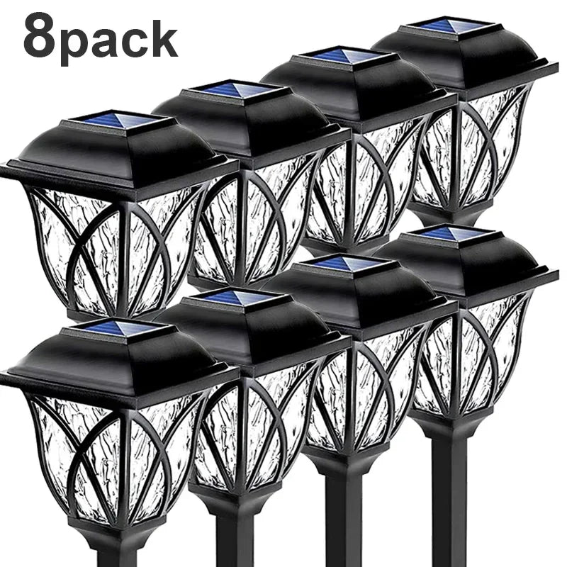 1-10Pack Solar Yard Lights Bright Lawn Lights Outdoor Waterproof Led Solar Pathway Lights Landscape Path Lights