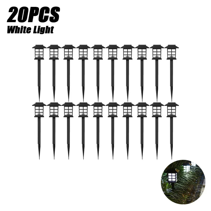 Led Solar Pathway Lights Waterproof Outdoor Solar Lamp for Garden/Landscape/Yard/Patio/Driveway/Walkway Lighting
