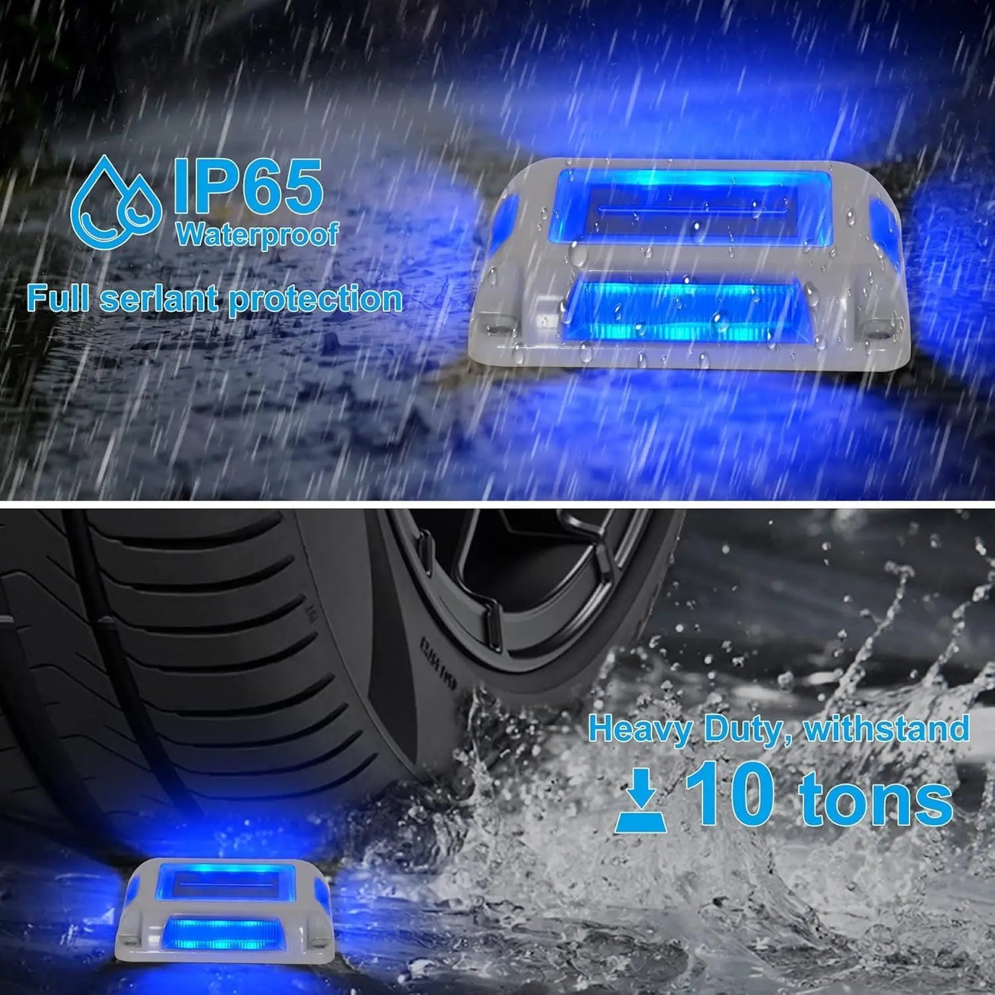 1pc 6LED Outdoor Deck Lights Solar Garden Step Lighting IP65 Waterproof For Stairs Patio Pathway Yard Fence Wall Lamp