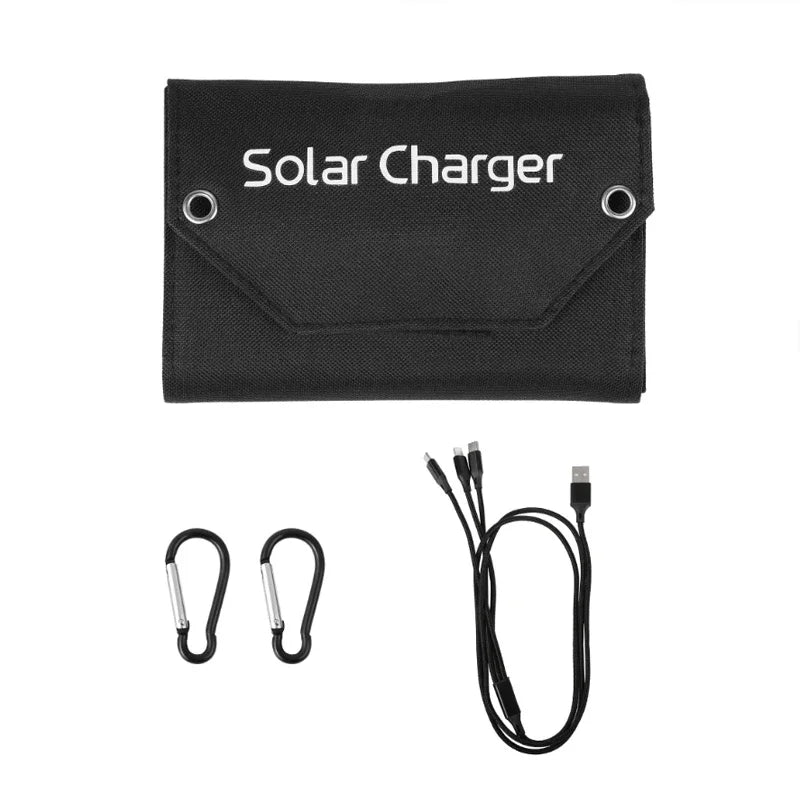100W 80W 60W Foldable Solar Panel 5V USB Portable Folding Bag Battery Charger for Phone Outdoor Camping Waterproof Power Bank
