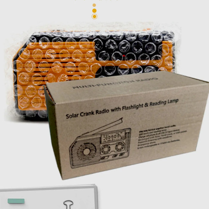 5000mAh Emergency Solar Power Radio Hand Crank USB Charging Radio FM AM WB NOAA Weather Radio LED Flashlight SOS Alarm Speaker