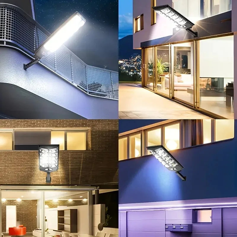 Powerful Solar Light Outdoor Solar Street Light 804LED 6500K IP65 Waterproof Street Light For Garage Garden Terrace