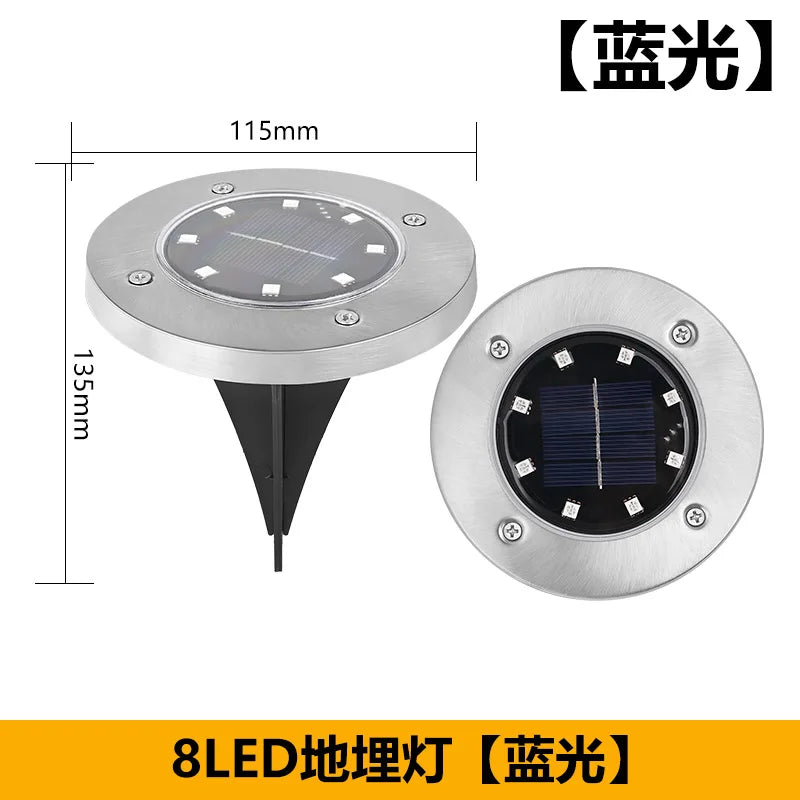 Solar Ground Lights LED Waterproof Solar Garden Lights Outdoor Bright in-Ground Lights Landscape Lighting for Patio Pathway Lawn