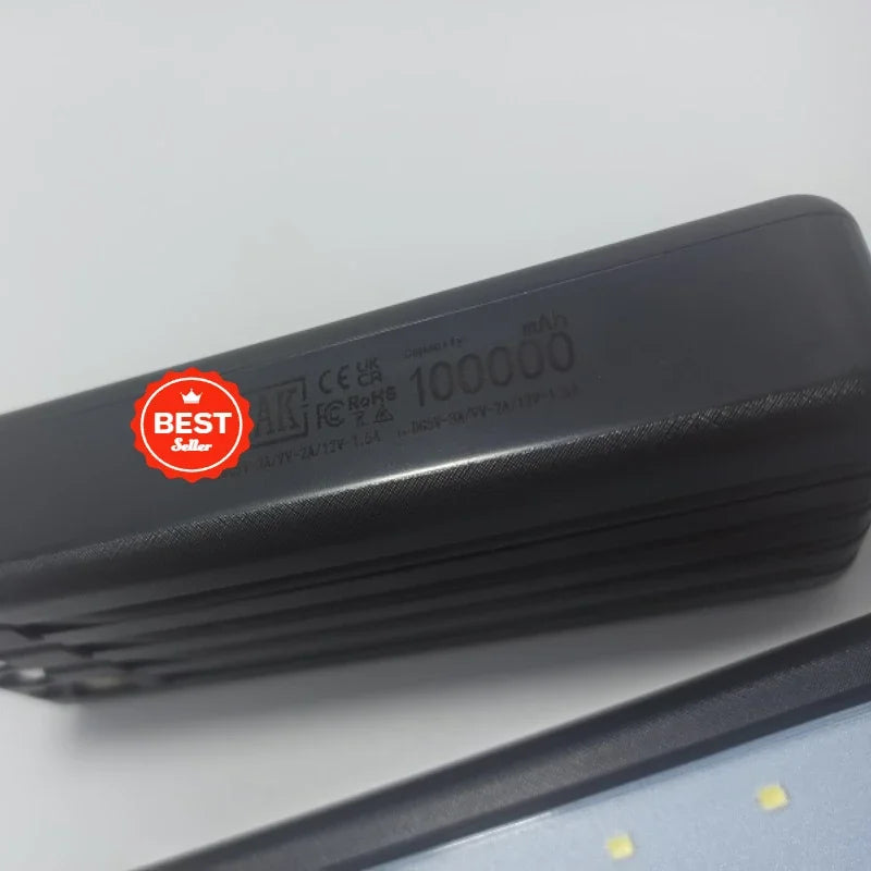 500000MAH 200000mAh 300000mAh Solar BCAK Power Bank, Convenient Ultra-thin Built-in Cable, Outdoor Camping Mobile Power Supply