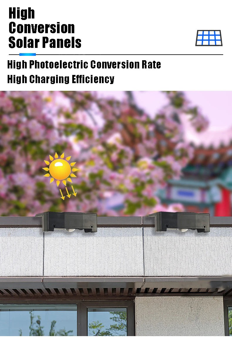 1/2/4/6 Pcs Solar Outdoor Wall Light Garden Decoration Lights 12 Colar Modes Adjustable Courtyard Fence Exterior Wall Lighting
