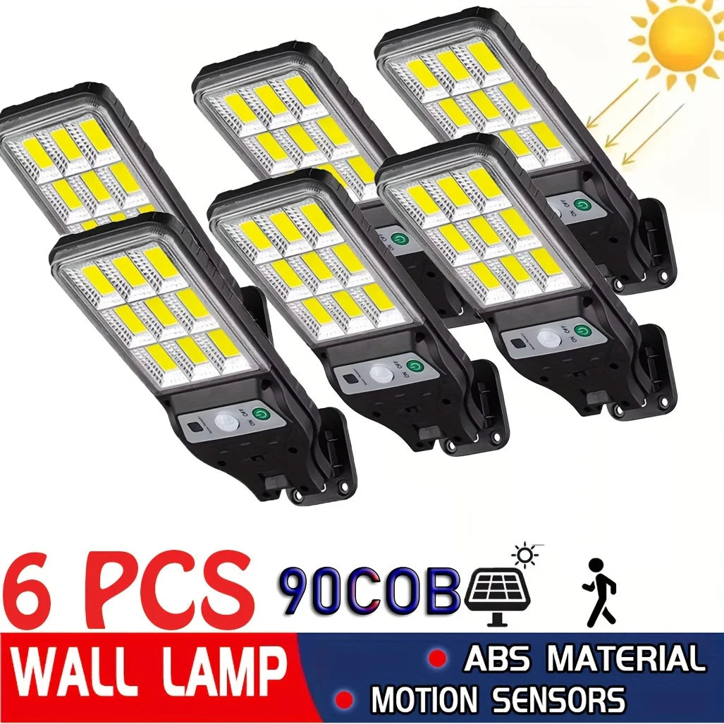 Wall Lamp, Solar Lamp, Lighting Mode, Motion Sensor Lamp Outdoor 9-grid Cob Solar Wall Lamp Garden Wall Courtyard Path Lighting