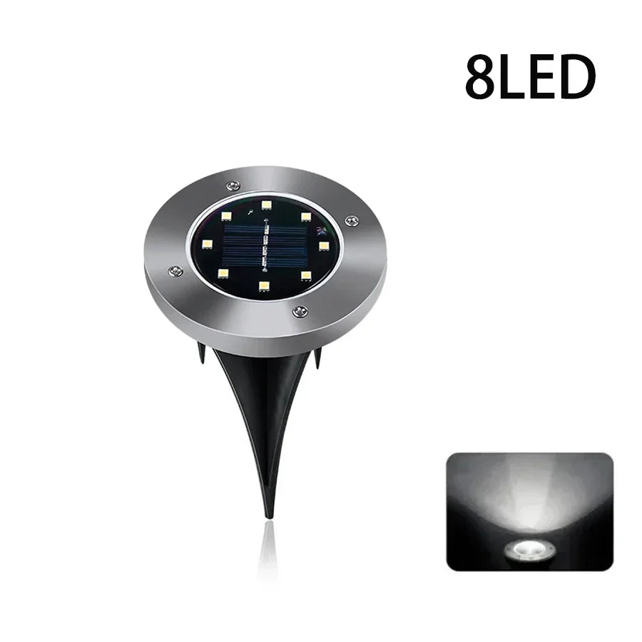 Outdoor Solar Ground Light Waterproof Garden In-ground Pathway Light Solar Landscape Light for Lawn Yard Deck Patio Walkway