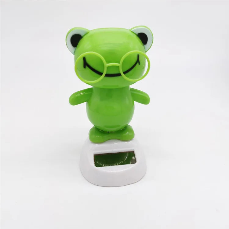 Solar Bear Dancing Toys Shaking Head Toy For Car For Automotive Interior Dolls For Windowsill Desk Holiday Fun Kid Toy Gift