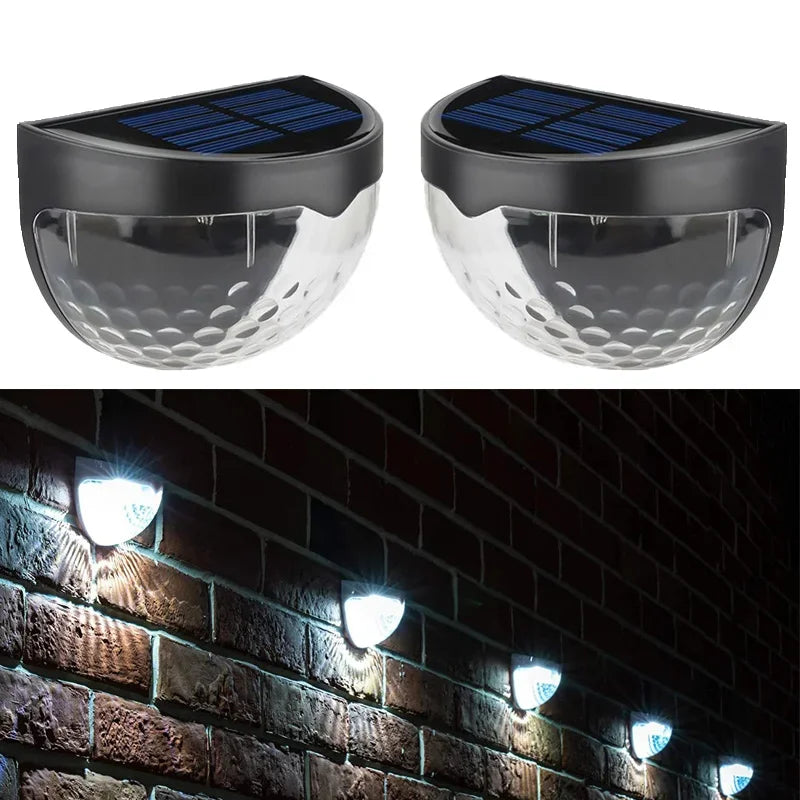 2/4pcs Solar Wall Lamps Outdoor Waterproof Courtyard Garden Decoration Porch Yard Energy-saving Street Lights Christmas Decor