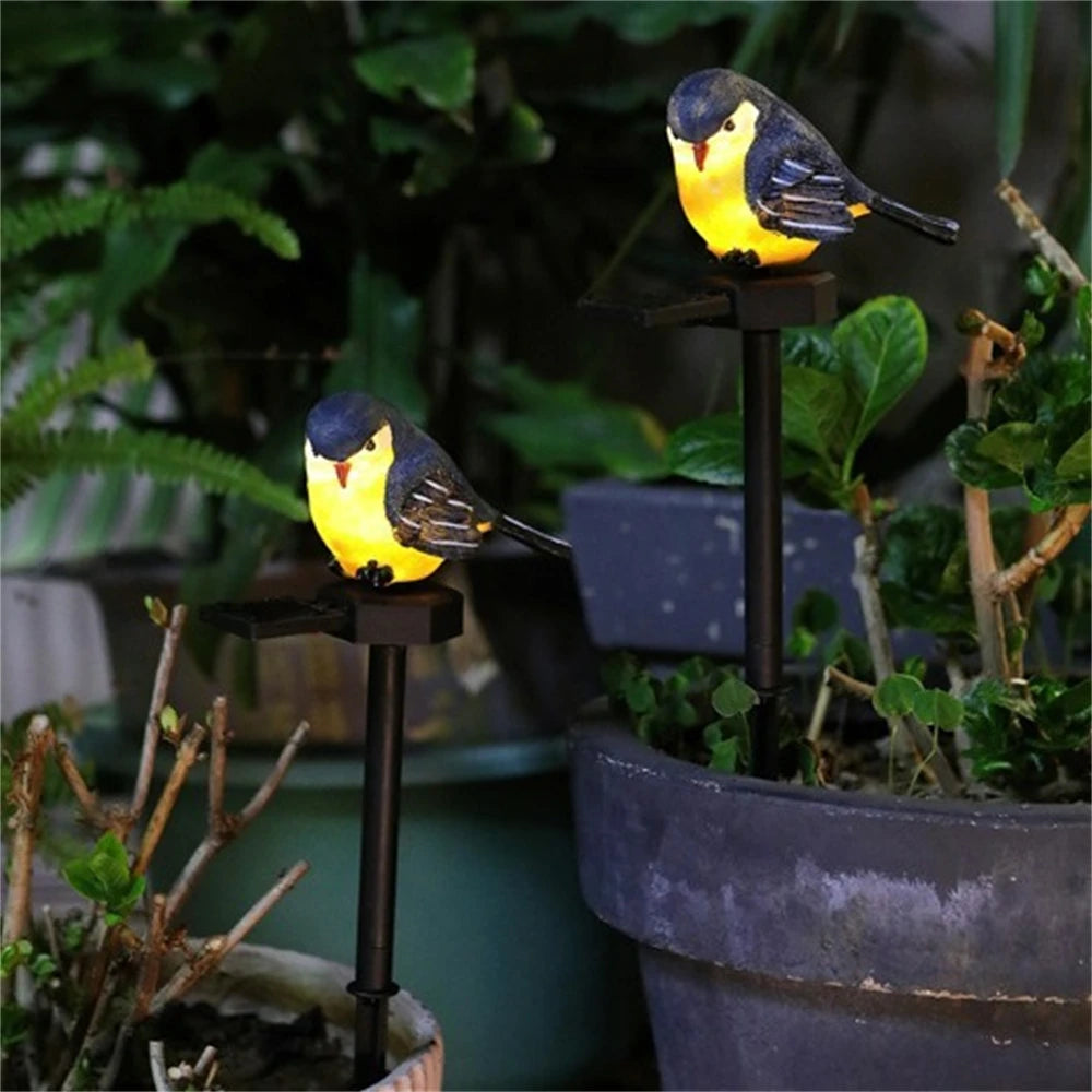 Solar Outdoor Resin Bird Light LED Courtyard Ground Insertion Lawn Light Garden Animal Landscape Decorations