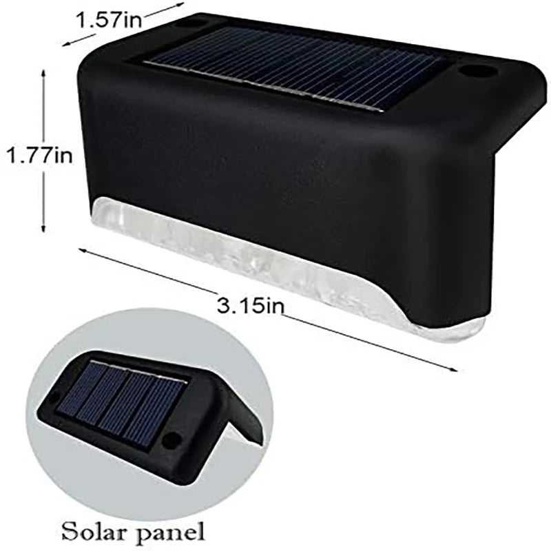 Solar Deck Lights for Outdoor, Waterproof Solar LED Lights for Deck, Step, Railing, Wall, Patio, Garden,Yard Cool (Warm)White