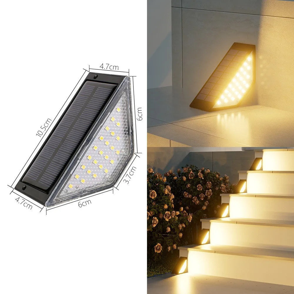 Solar Pathway Light Waterproof Upgraded Walkway Landscape Outdoor Auto On/Off Deck Lights for Yard Lawn Patio Garden Decoration