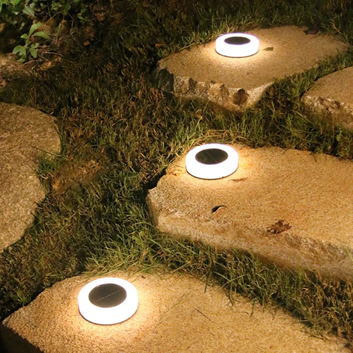 Solar Garden Lights Outdoor LED Solar Ground Lights Waterproof Landscape PathWay Floor Under Spot Lamp Decoration Lighting