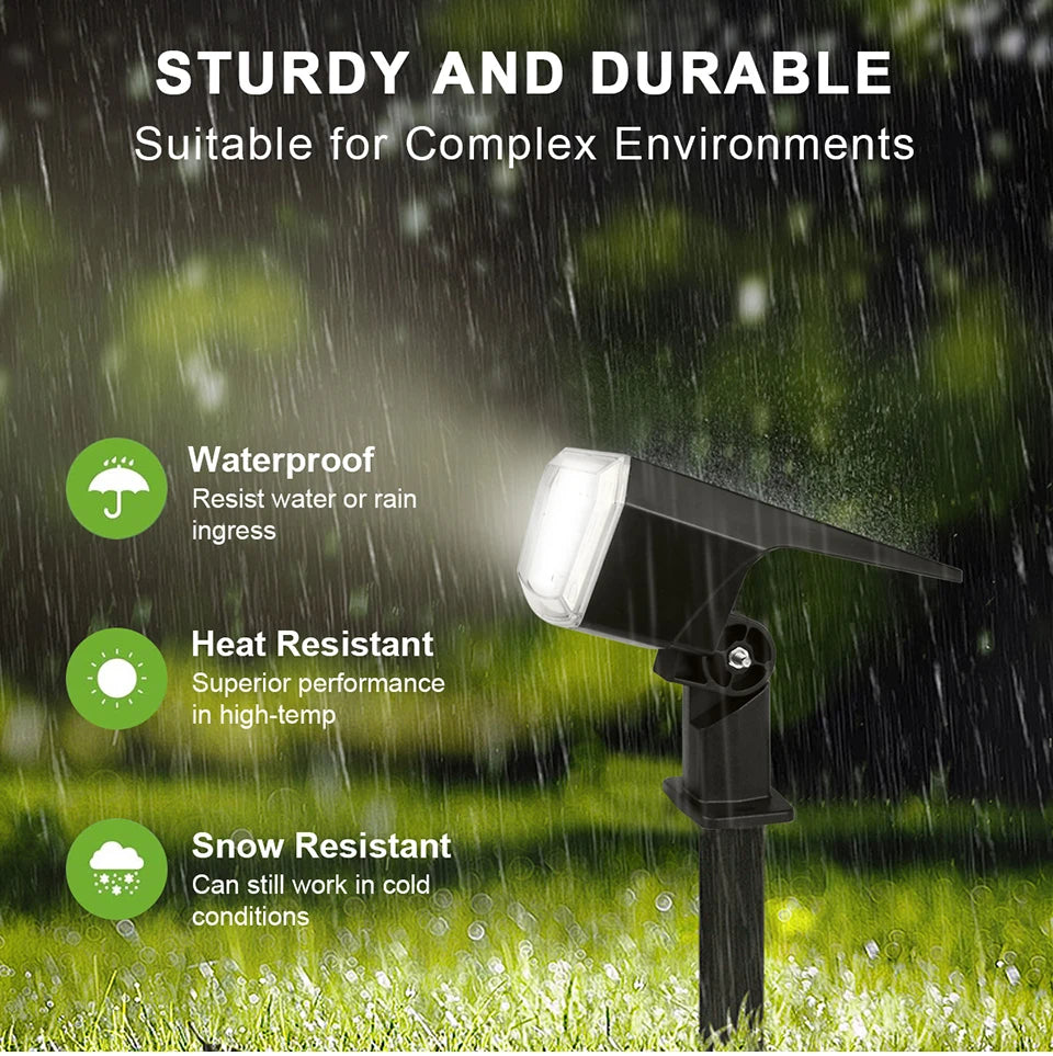 Built-in Large Capacity Battery 1200mAh LED Solar Floodlight Waterproof Spotlight Lamp Long Working Time For Garden Lawn Pathway