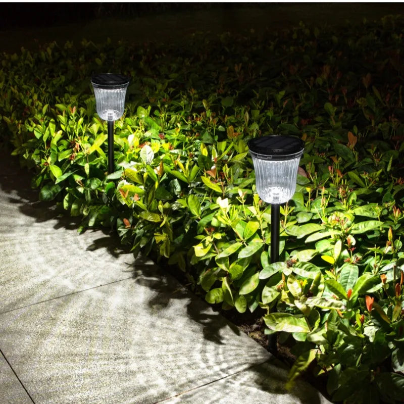 Solar Outdoor Lights New Garden Lamps Powered Waterproof Landscape Path for Yard Backyard Lawn Patio Decorative LED Lighting