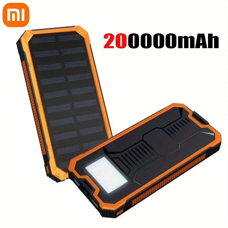 Xiaomi SolarPower 200000mAh Portable Power Bank Large Capacity Solar Outdoor External Battery Camping Fast Charging LED Display