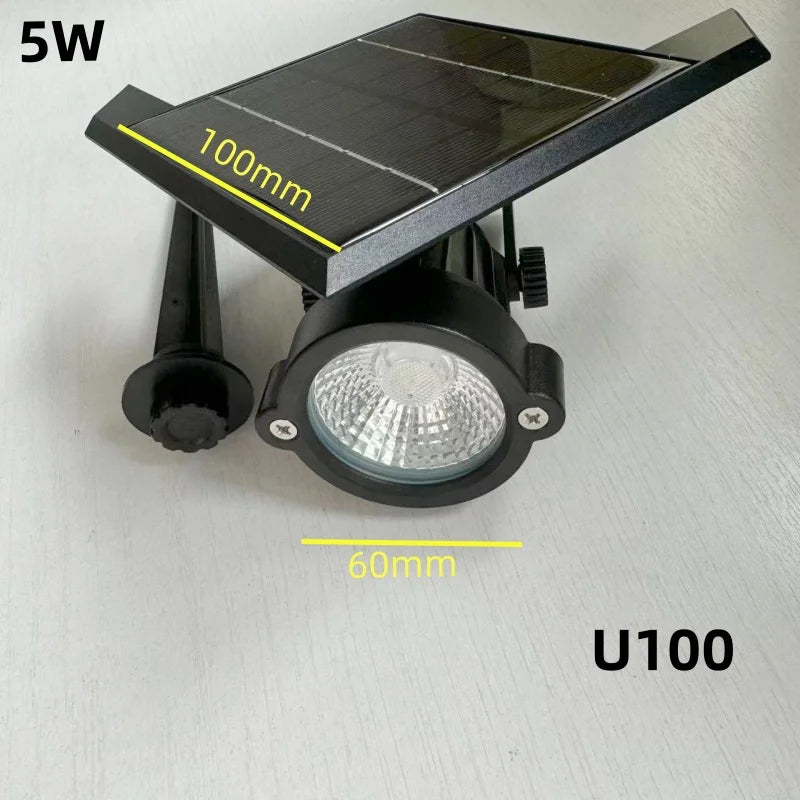 10W 15W Solar Lawn Lamp Outdoor landscape Spotlight IP65 Waterproof for Garden Backyard Pathway Driveway Patio Decor Spot Light