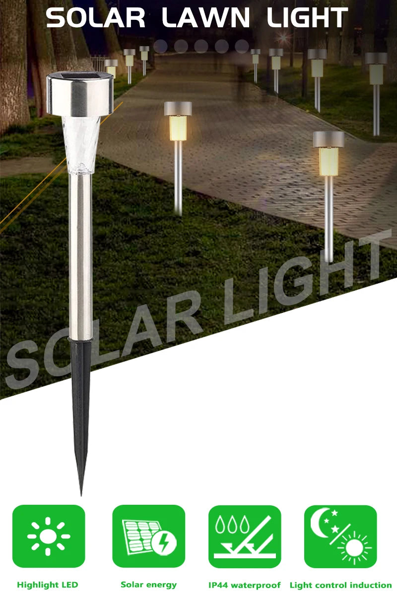 Outdoor Solar Lights Garden Lights Solar Powered Lamp Lantern Waterproof Landscape Lighting Pathway Yard Lawn Garden Decoration