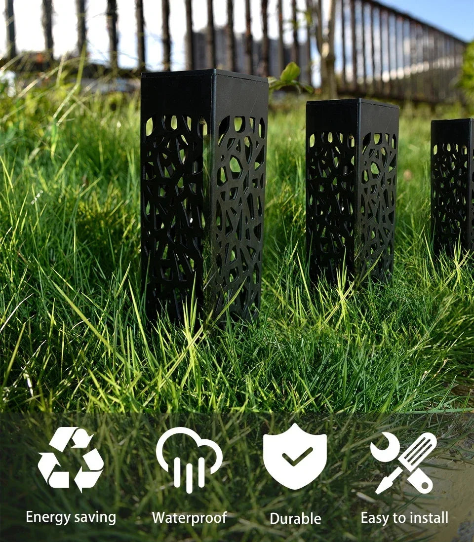 Outdoor Solar LED Solar Lawn Lights Waterproof Garden Decoration Lamp Yard Landscape Patio Pathway Retro Buried Path Light