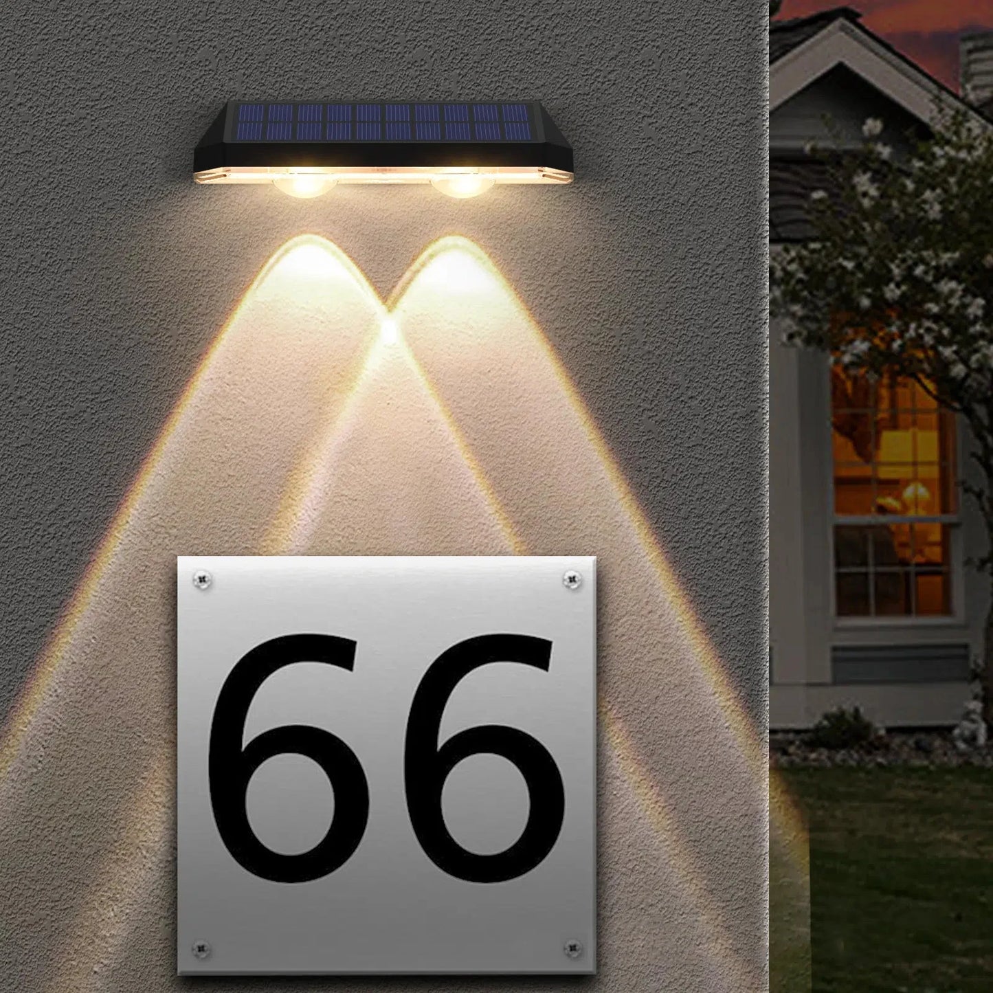 Super Bright 2PCS Solar Fence Lights RGB and Warm White LED Solar Step Lights Outdoor Wall Lights IP65 Waterproof Decor Lamp
