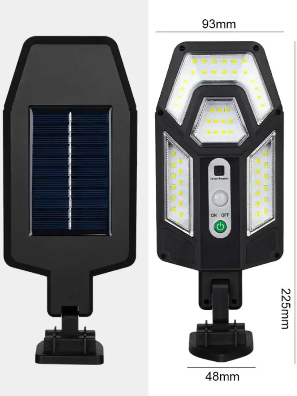LED Solar Street Light Outdoor Waterproof Motion Sensor Remote Control Lights 3 Mode Courtyard Porch Decorative Wall Lamp