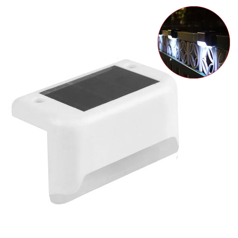 LED Solar Step Lamp Path Stair Outdoor Garden Lights Waterproof Balcony Light Decoration for Patio Stair Fence Light