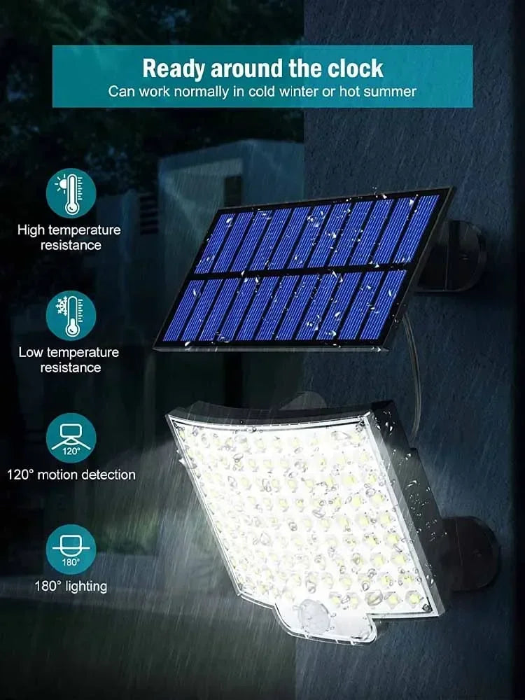 Solar Flood Lights Outdoor 106/280 LED Solar Motion Lights Remote Solar Security Lights Wall Light Waterproof 3 Modes Garden