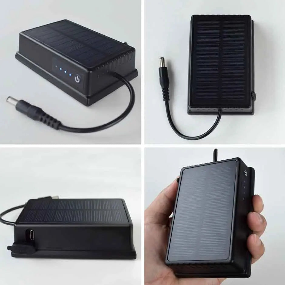 12V Power Bank Solar Magnetic Portable Battery Waterproof Mobile Supply For WiFi Wireless Backup Rear Camera Outdoors CCTV