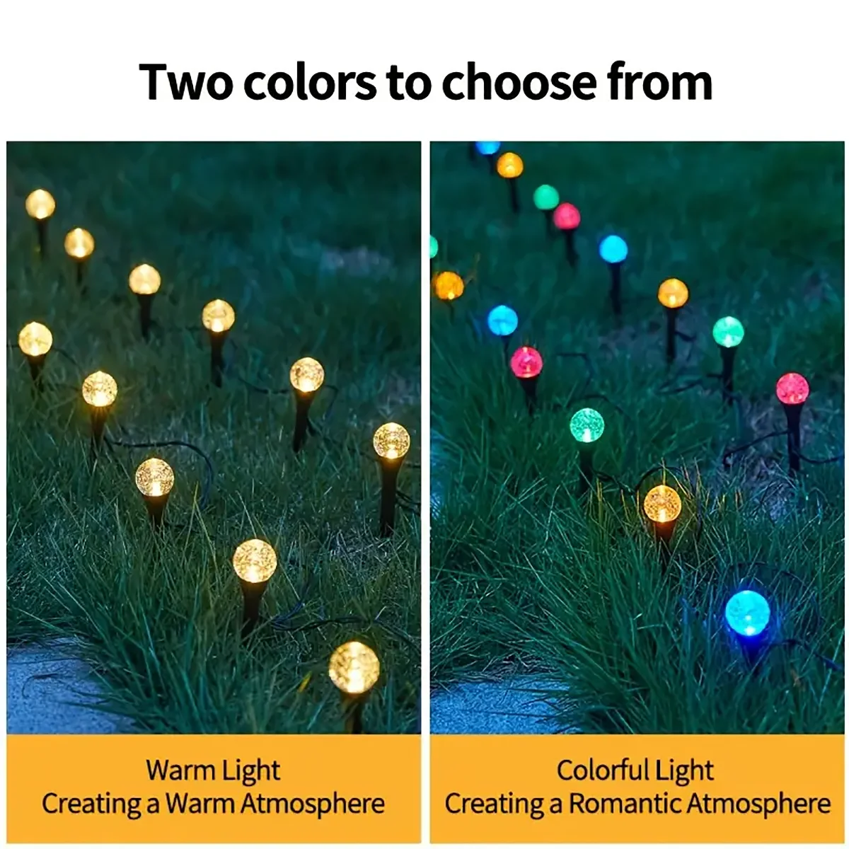 Solar Bubble Ball Lawn Lights Outdoor Garden Pilot Light String for Lawn Patio Camping Birthday Lawn Decor Decoration Lighting