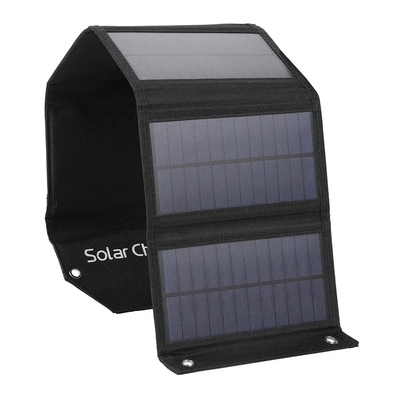 100W/80W/60W Foldable Solar Panel USB 5V Solar Charger Portable Solar Cell Outdoor Phone Power Bank for Camping Hiking + Cable